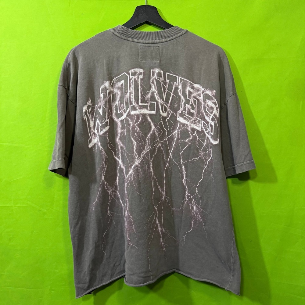 Darc Sport Wolves Club Lightning Oversize T-Shirt Gray Large Fitness Workout